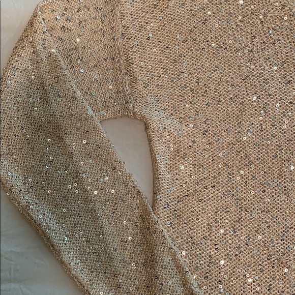 Gold Sequin Sweater - Picture 3 of 3